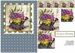 Flowers in Jug Stamp