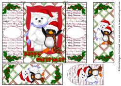 Gatefold Card - Polar Bear and Penguin