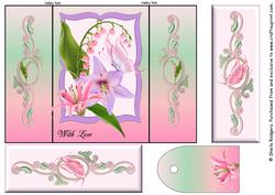 Gatefold Card - Lilies and Butterfly