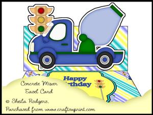 Easel Card - Concrete Mixer