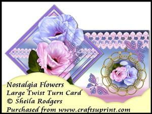 Large Twist Turn Card - Nostalgia Flowers