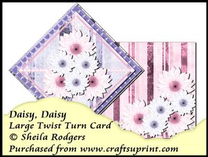 Large Twist Turn Card - Daisy, Daisy