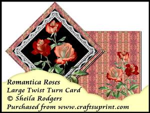 Large Twist Turn Card - Romantica Roses