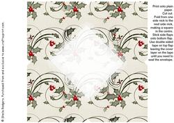 All in One Envelope for 5 Inch Card - Holly 1