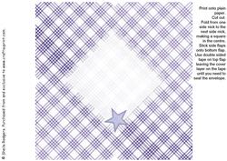All in One Envelope for 5 Inch Card - Purple Checks