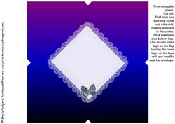 All in One Envelope for 5 Inch Card-glimmering Butterflies 1