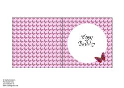5 Inch Square Insert - Glimmering Butterflies 2