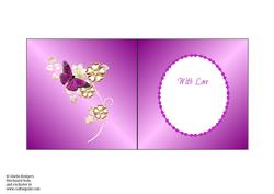 5 Inch Square Insert - Pink Pearl Flowers