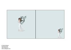 5 Inch Square Insert - Fairy in Garden