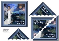 Shell Corners - Moon Fairy with Cats