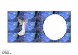 5 Inch Square Insert - Moon Fairy with Cats