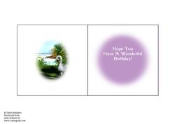 5 Inch Square Insert - Fairy with Swan