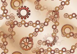 Steampunk Cogs Backing Paper - Large