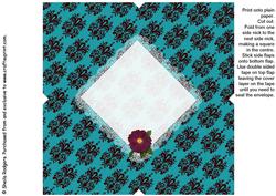 All in One Envelope for 5 Inch Card - Black Leather Fashion