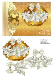 Sophisticated White Poinsettias on Gold