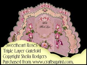 Triple Layer Gatefold - Sweetheart Roses