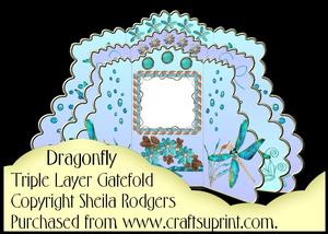 Triple Gatefold Card - Dragonfly