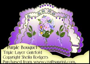 Triple Layer Gatefold - Purple Bouquet