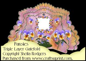 Triple Layer Gatefold - Pansies