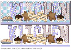 Room Sign - Kitchen in Lilac