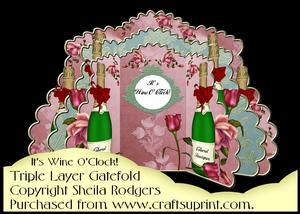 Triple Layer Gatefold - Its Wine Oclock!