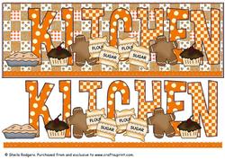 Room Sign - Kitchen in Orange