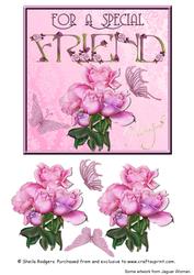 Special Friend - Roses and Butterflies