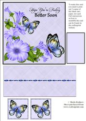 Exploding Card - Petunias and Butterflies Gws