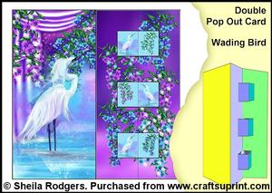 Double Pop Out Card - Wading Bird