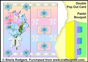Double Pop Out Card - Pastel Bouquet