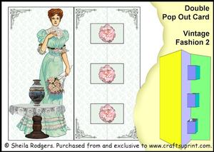 Double Pop Out Card - Vintage Fashion 2