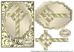 Celtic Cross Sympathy Card 5