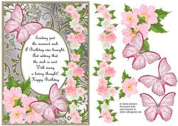 Butterflies with Gems, Dogwoods and Poem 1