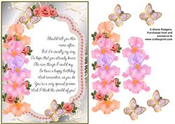 Roses, Irises and Butterflies 4