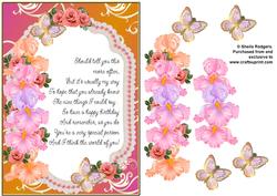 Roses, Irises and Butterflies 5