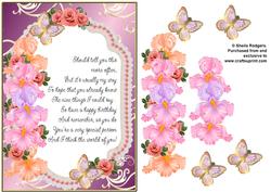 Roses, Irises and Butterflies 6