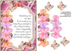 Roses, Irises and Butterflies 7