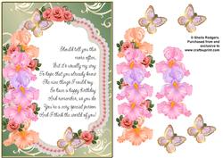 Roses, Irises and Butterflies 10