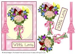 Bouquet with Pink Ribbons