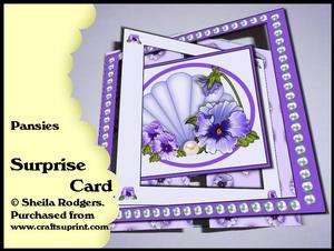 Surprise Card - Pansies