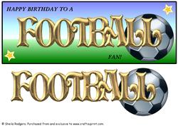 Football Fan Card - Football
