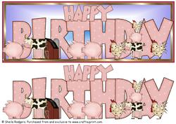 Large Dl Card - Farm Life Birthday