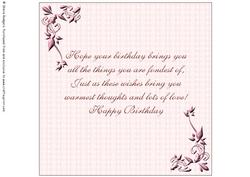 8 Inch Insert - Female Birthday 3