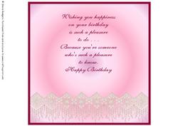 8 Inch Insert - Female Birthday 6