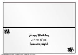 Large Dl Card Insert - Birthday 5
