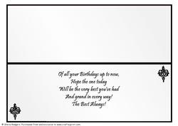 Large Dl Card Insert - Birthday 4