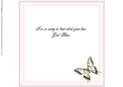 8 Inch Insert - Sympathy - God Bless - Pink - Butterfly
