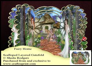 Scalloped Layered Gatefold - Fairy Home