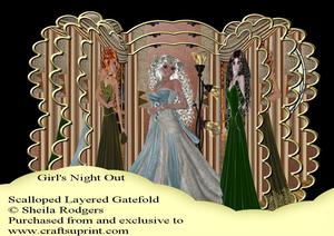 Scalloped Layered Gatefold - Girl's Night Out