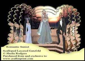 Scalloped Layered Gatefold - Romantic Sunset